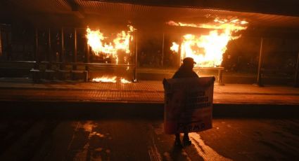 Manifestación en Barrio Lastarria termina en destrozo de locales