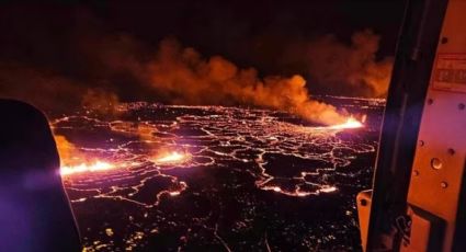 Impactantes imágenes de la erupción de un volcán en Islandia