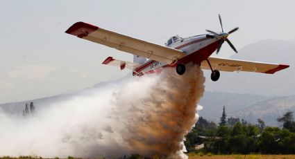 Cayó un avión mientras intentaba apagar los incendios forestales en Hualqui