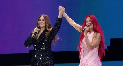 Las conmovedoras imágenes del detrás de escena del show de Myriam Hernández y Karol G