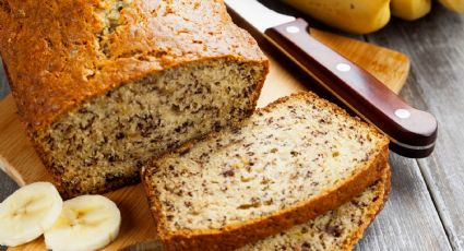 Anímate a hacer este budín de banana rápido, fácil y con pocos ingredientes