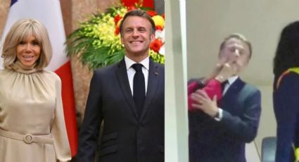 Emmanuel Macron es abofeteado por su esposa a la vista de todo el mundo